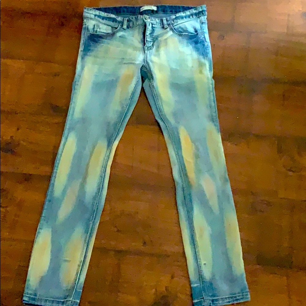 Free People Antiqued Look Stretch Jeans